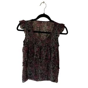 Epic Threads Women's Black/fuchsia sleeveless top. Size Small  139